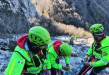 La stazione di querceta in esercitazione sulle alpi Apuane